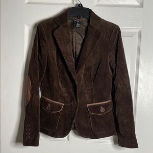 Zara Brown Corduroy Blazer